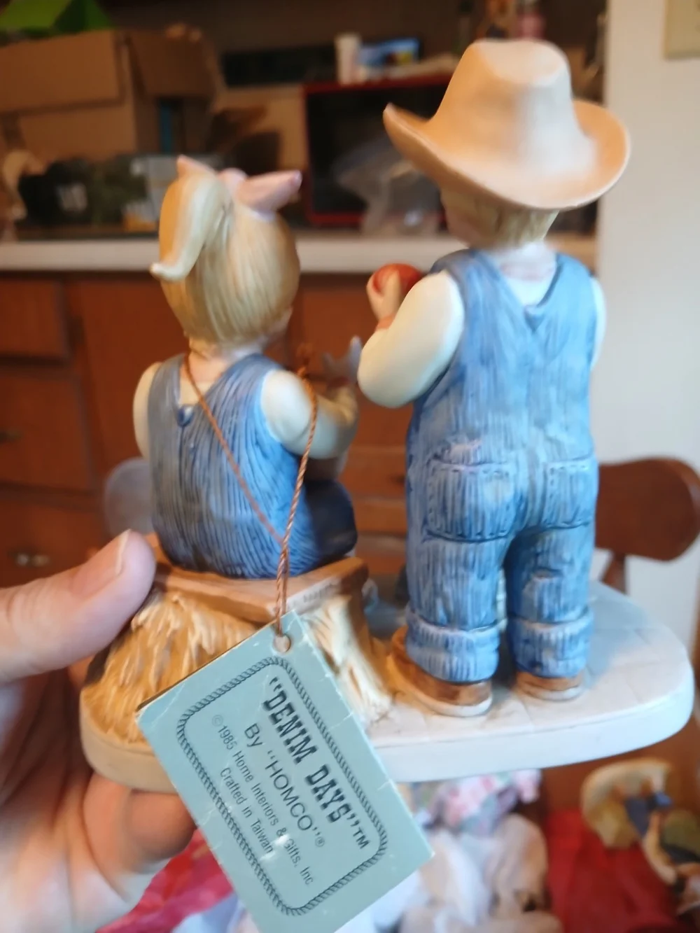 Vintage HOMCO Denim Days #1517 “Autumn Evening” Figurine 1985 w/ Tag